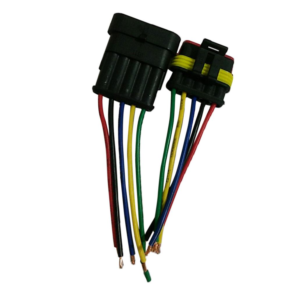 5 Pin  Sealed Waterproof  Electrical Wire Connector Plug