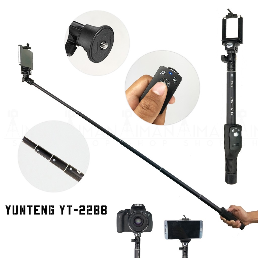 Gậy Chụp Ảnh Yunteng YT 2288 (1250mm) - Đen -  Hàng Nhập Khẩu