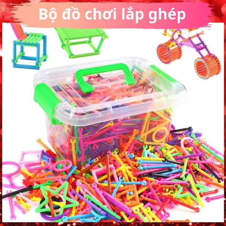 BỘ XẾP GHÉP HÌNH QUE SÁNG TẠO NHIỀU CHI TIẾT