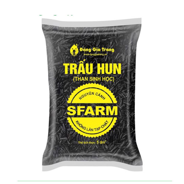 Giá Thể Trấu Hun Nguyên Cánh Sfarm  Túi 5dm3