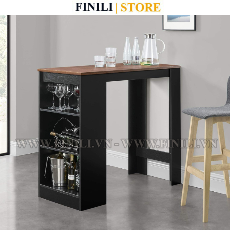 Bàn Bar FINILI thiết kế đa năng kết Hợp Kệ sách FNLO843