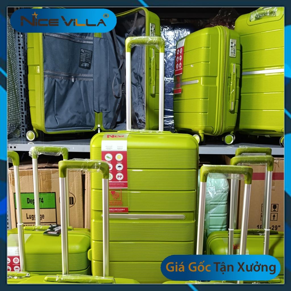 Vali Nhựa Dẻo PP NiceVilla Màu Xanh Lá Chống bể Vỡ Siêu Bền Size 20inch &amp; 24inch Giá Sỉ [Hỏa Tốc HCM] - Combo 2 Bộ 20&amp;24inch, Combo 2 Bộ 20&amp;24inch
