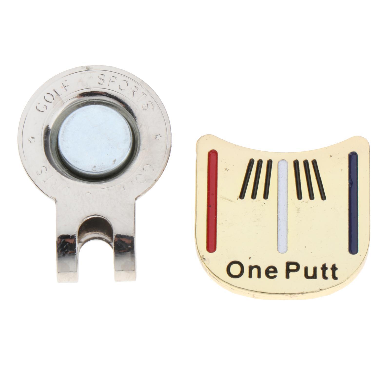 Golf Hat Clip Marker Putt Alignment Tool Marker Golden