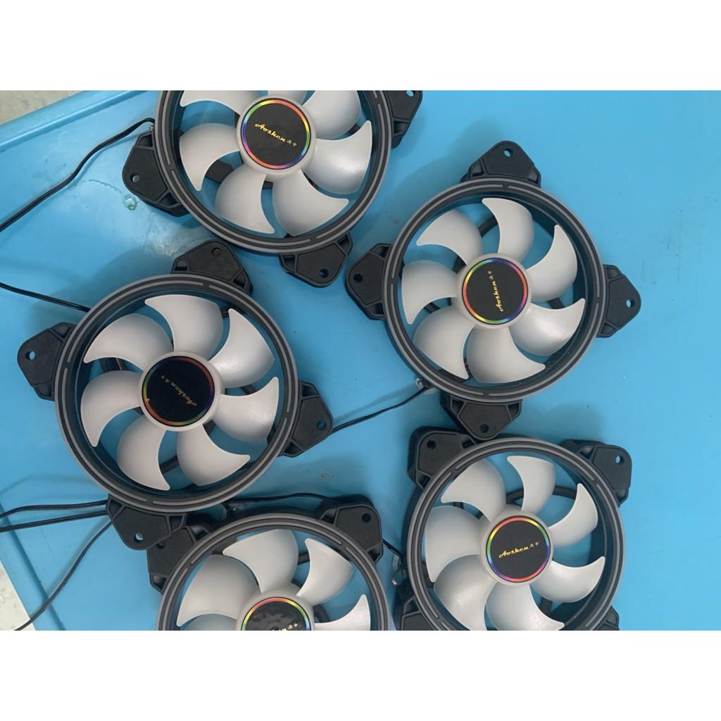 Fan LED đơn RGB 12 cm x 12 cm . Fan LED RGB tuổi thọ 30.000h hoạt động. KHÔNG CẦN KHIỂN; KHÔNG CẦN HUB. Hãng phân phối.