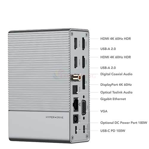 Cổng chuyển đổi HyperDrive 18-in-1 Gen2 USB-C Hub HD-G218 - Hàng chính hãng