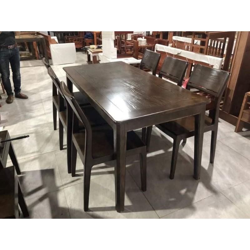 Bộ Bàn Ăn Nan Triện, Ghế 7 Nan Gỗ Xoan Đào