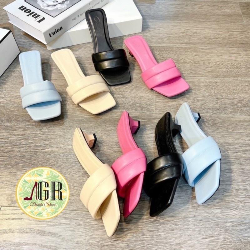 Guốc bản phồng viền giữa gót ú 2 cm siêu xinh