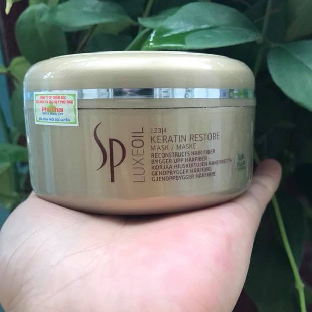 Mặt nạ ủ Wella SP Keratin Luxe Oil hair mask 150ml phục hồi tóc hư tổn cao cấp chính hãng Đức