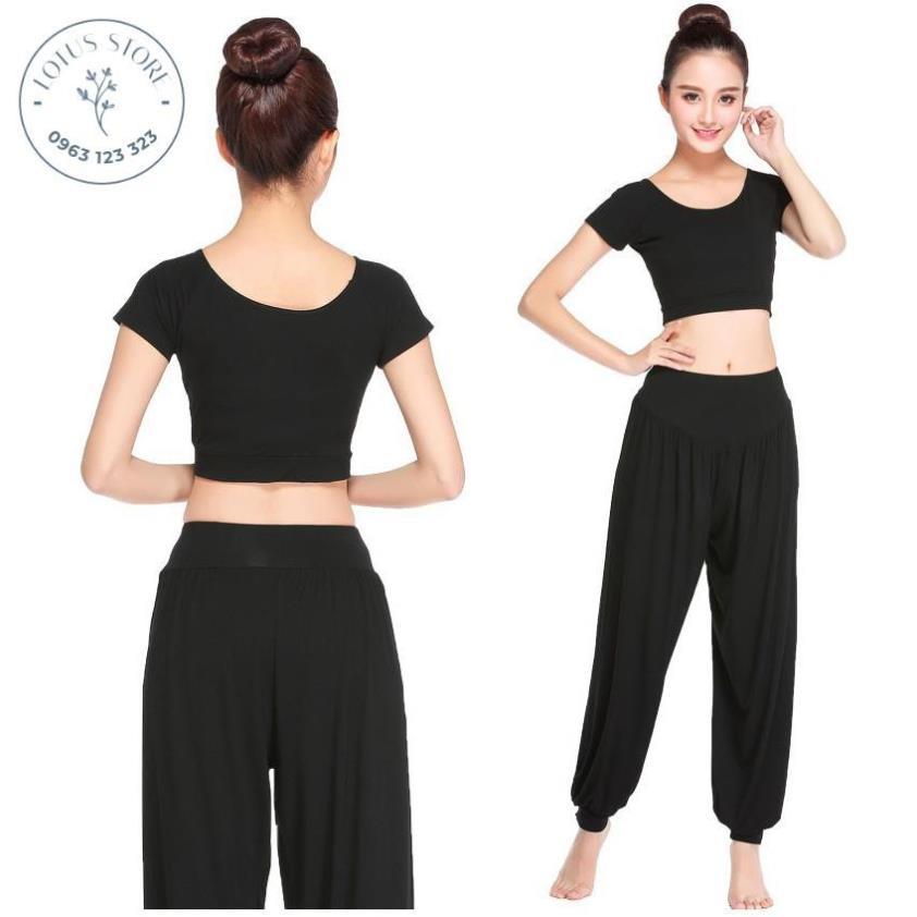 Bộ tập yoga alibaba múa bụng B01 áo croptop khoe bụng - Diễm Phương Store