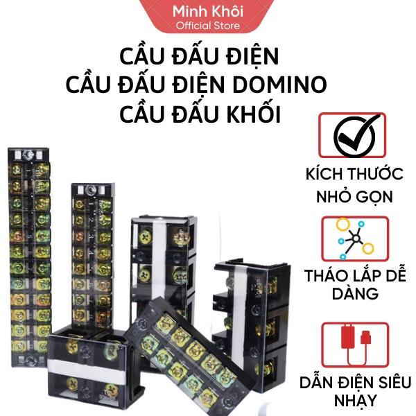 cầu đấu điện domino đủ kích thước, cầu đấu dây điện, cầu đấu terminal block