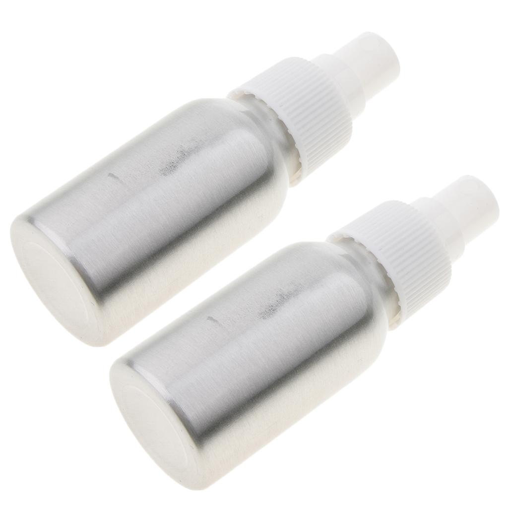 2PCS Aluminum Empty Refillable Fine Mist Spray Bottle Perfume Sparyer 40ml