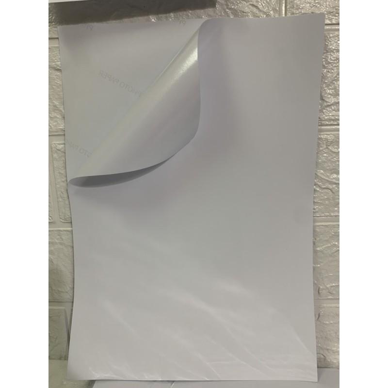 Giấy decal in ảnh A4 định lượng 135gsm - 1 mặt bóng, Giấy decal 135gsm lột dán được