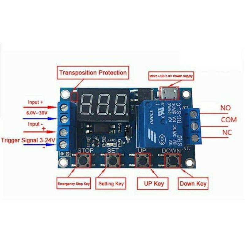 Mạch tạo trễ 0-999 phút dùng Relay JZ-801/M421 , Mạch hẹn giờ 5V-30V đóng ngắt thiết bị # linh kiện điện tử