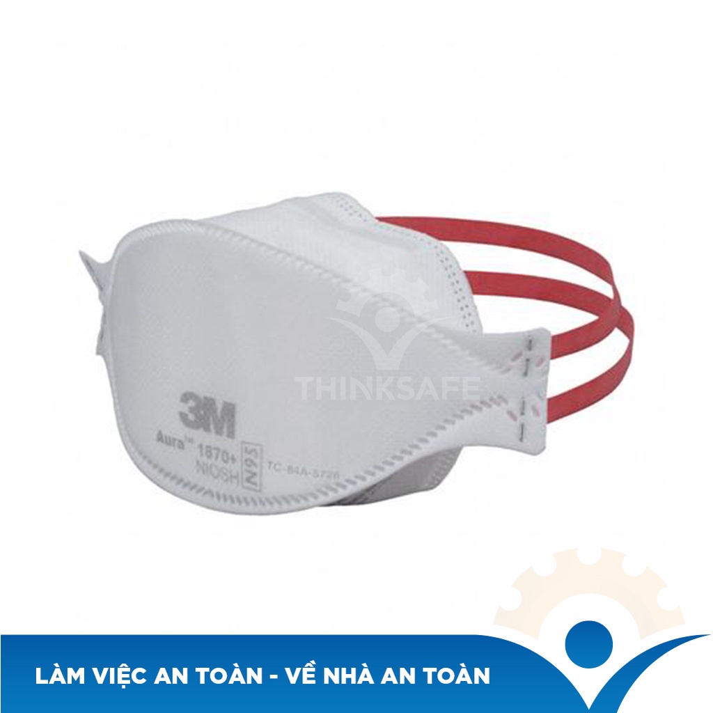 Khẩu trang N95 3M chính hãng Thinksafe, đạt chuẩn FDA, dây đeo qua đầu, đẹp, vải kháng khuẩn, dùng cho y tế - 3M 1860 - 3M 1870