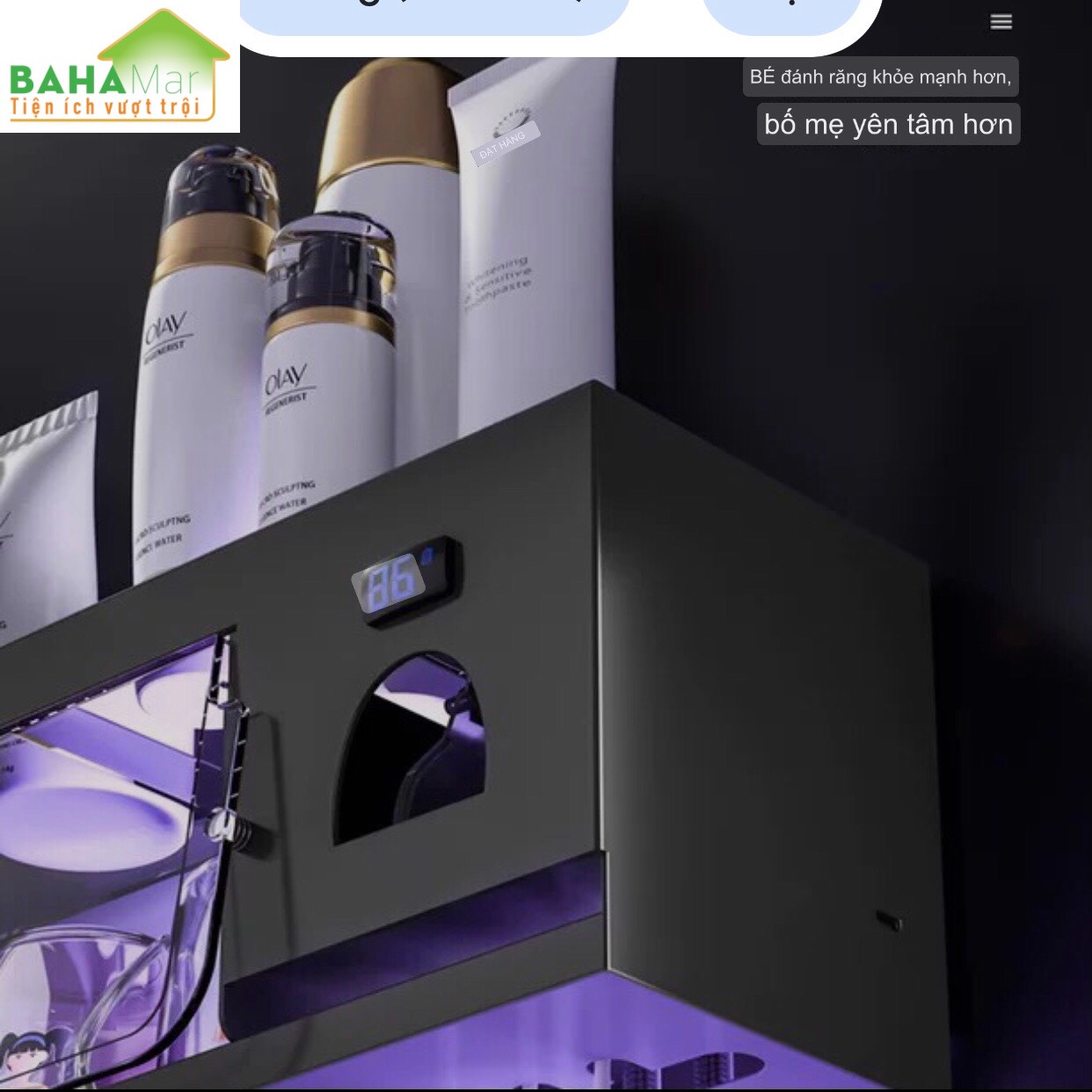 KỆ BÀN CHẢI ĐÁNH RĂNG - BỘ 4 CỐC ĐÁNH RĂNG RIÊNG TỪNG NGƯỜI "BAHAMAR"