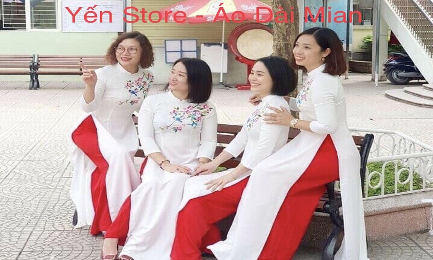 Áo Dài Thêu Truyền Thống Lụa Tô Châu Cao Cấp - Áo Dài Mian