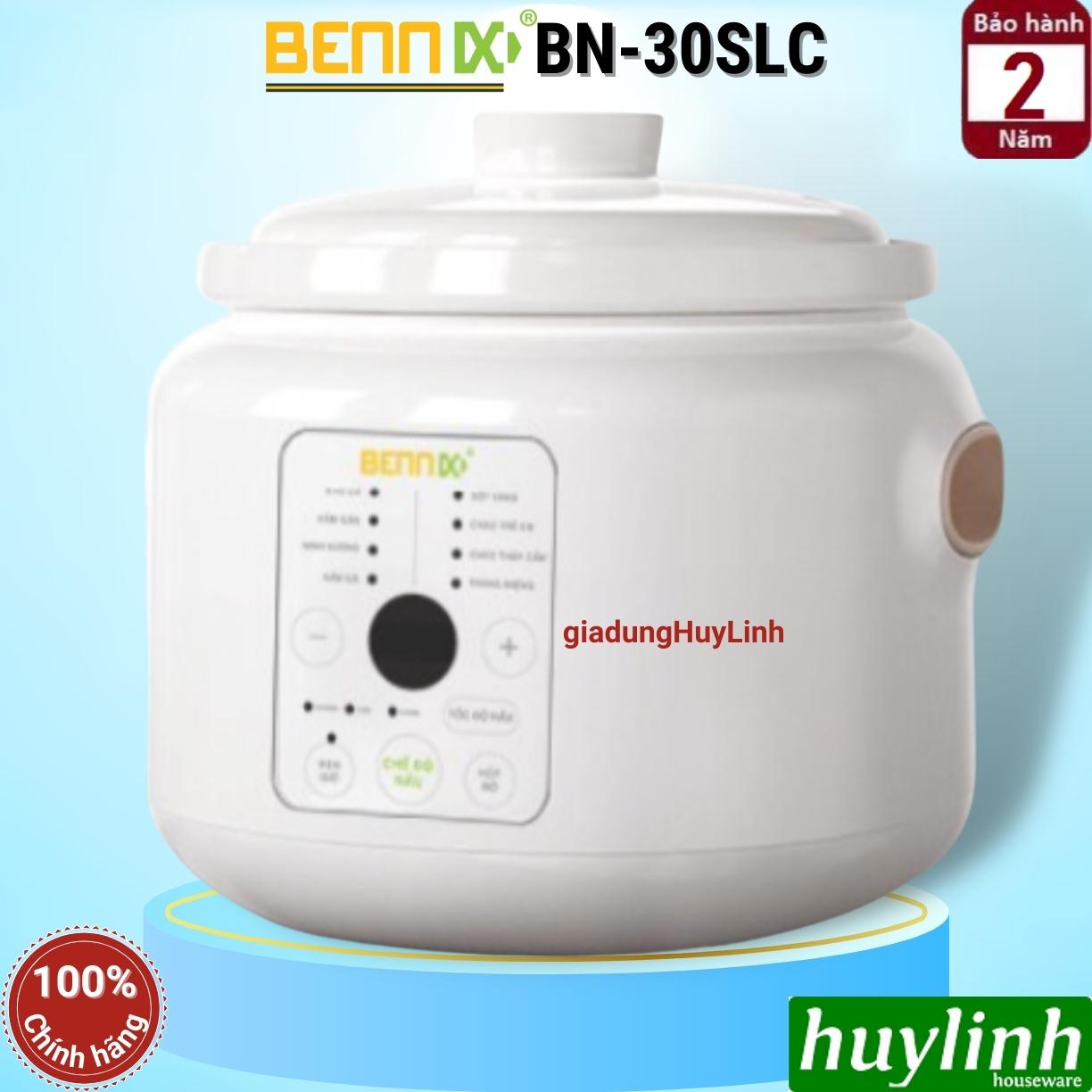 Nồi nấu cháo chậm điện tử Bennix BN-30SLC - Dung tích 3 lít - 8 chức năng - 3 tốc độ nấu - Hàng chính hãng