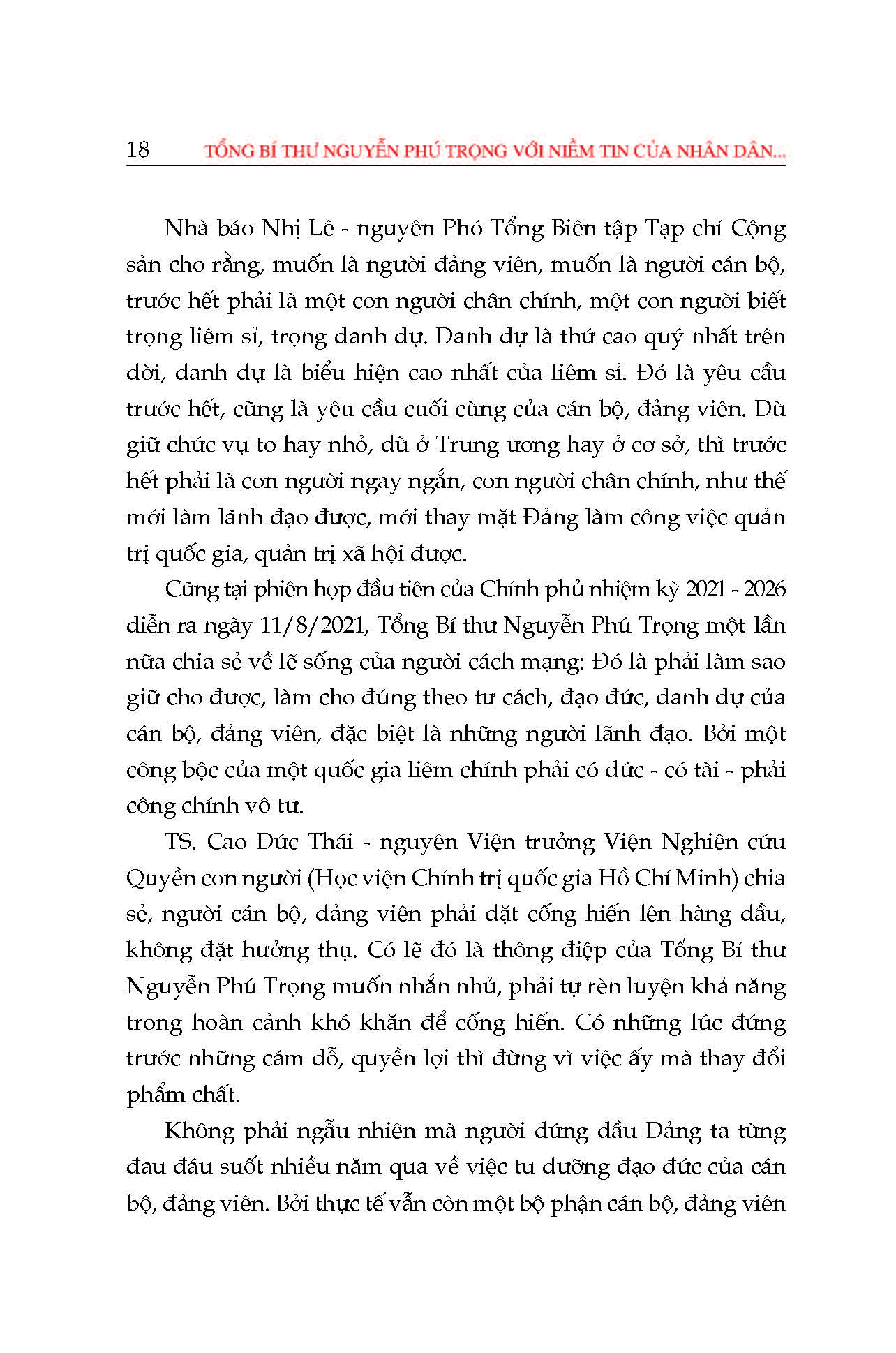 Tổng Bí Thư NGUYỄN PHÚ TRỌNG Với Niềm Tin Của Nhân Dân Trong Nước Và Sự Ủng Hộ Của Bạn Bè Quốc Tế - Báo Nhân Dân (Tuyển chọn)