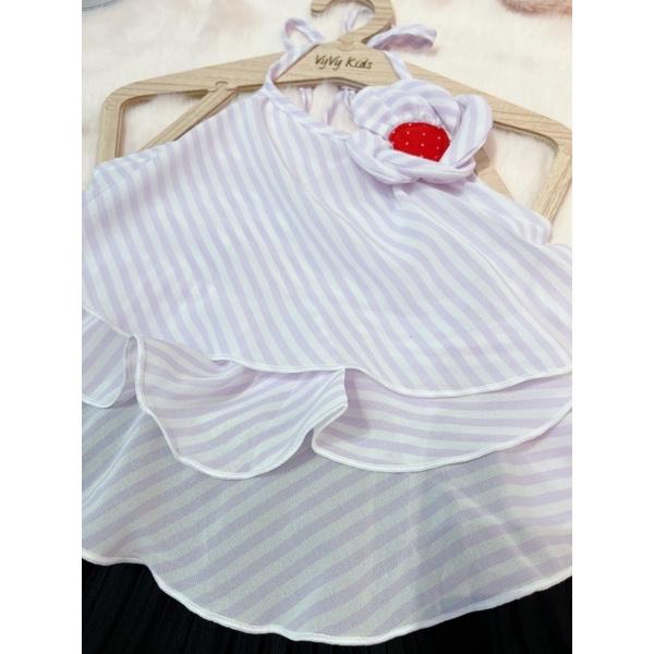 Set Đồ Bé Gái Mix Quần Dập Ly Cao Cấp VyVy Kids Fashion