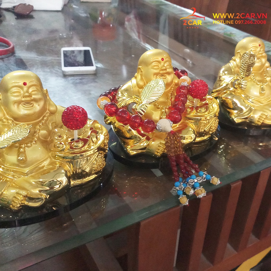 Tượng Phật Di Lặc chạy năng lượng mặt trời để bàn làm việc và taplo xe ô tô