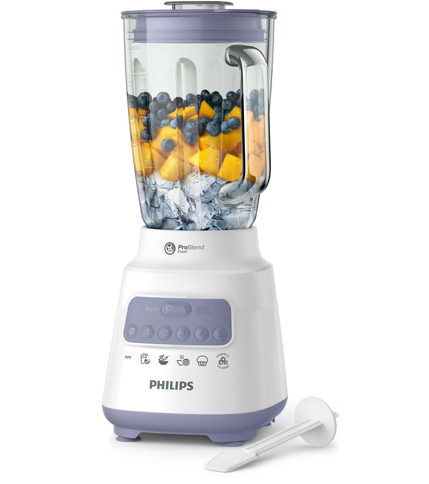 Máy xay sinh tố 700w, cối thủy tinh 1.5 lít Philips HR2222/00 - Hàng chính hãng