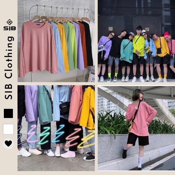 Áo phông dài tay SIB Clothing áo thun tay dài form rộng nam nữ SIB003