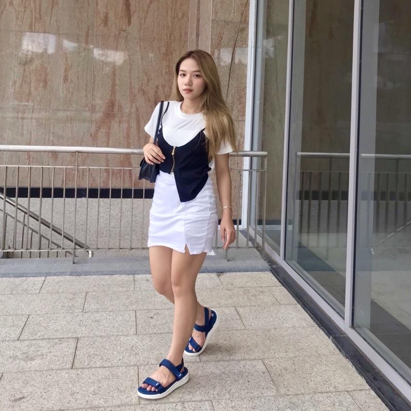 Giày Sandal Nữ Đi Học YANKI Chính Hãng Quai Ngang YK68