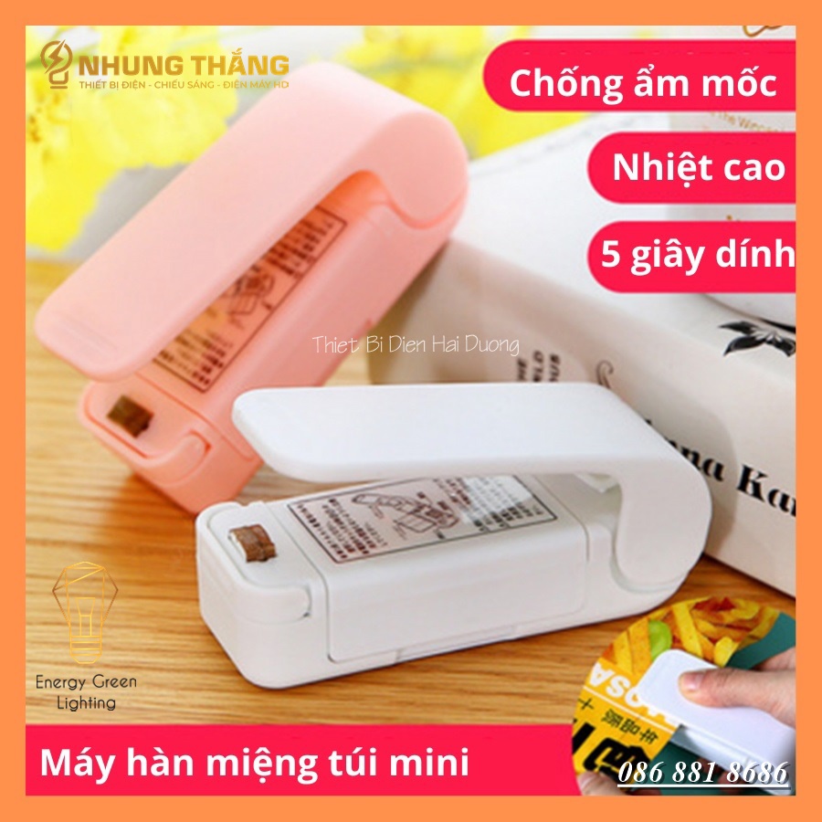 Máy Hàn Miệng Túi Thực Phẩm Mini - Kẹp Niêm Phong - Siêu Tiện Lợi - Màu Random - Có Video