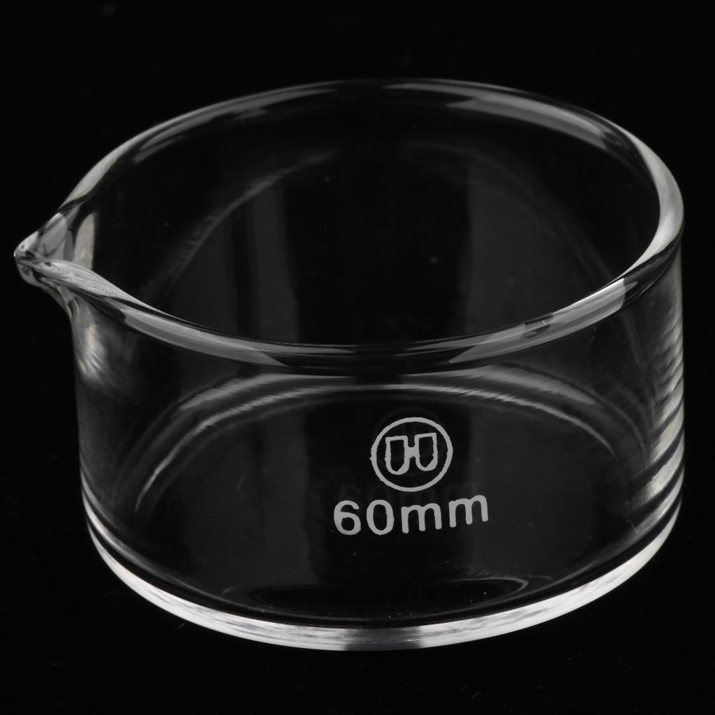2 Pieces 60mm Reusable Glass Crystallizing Dish