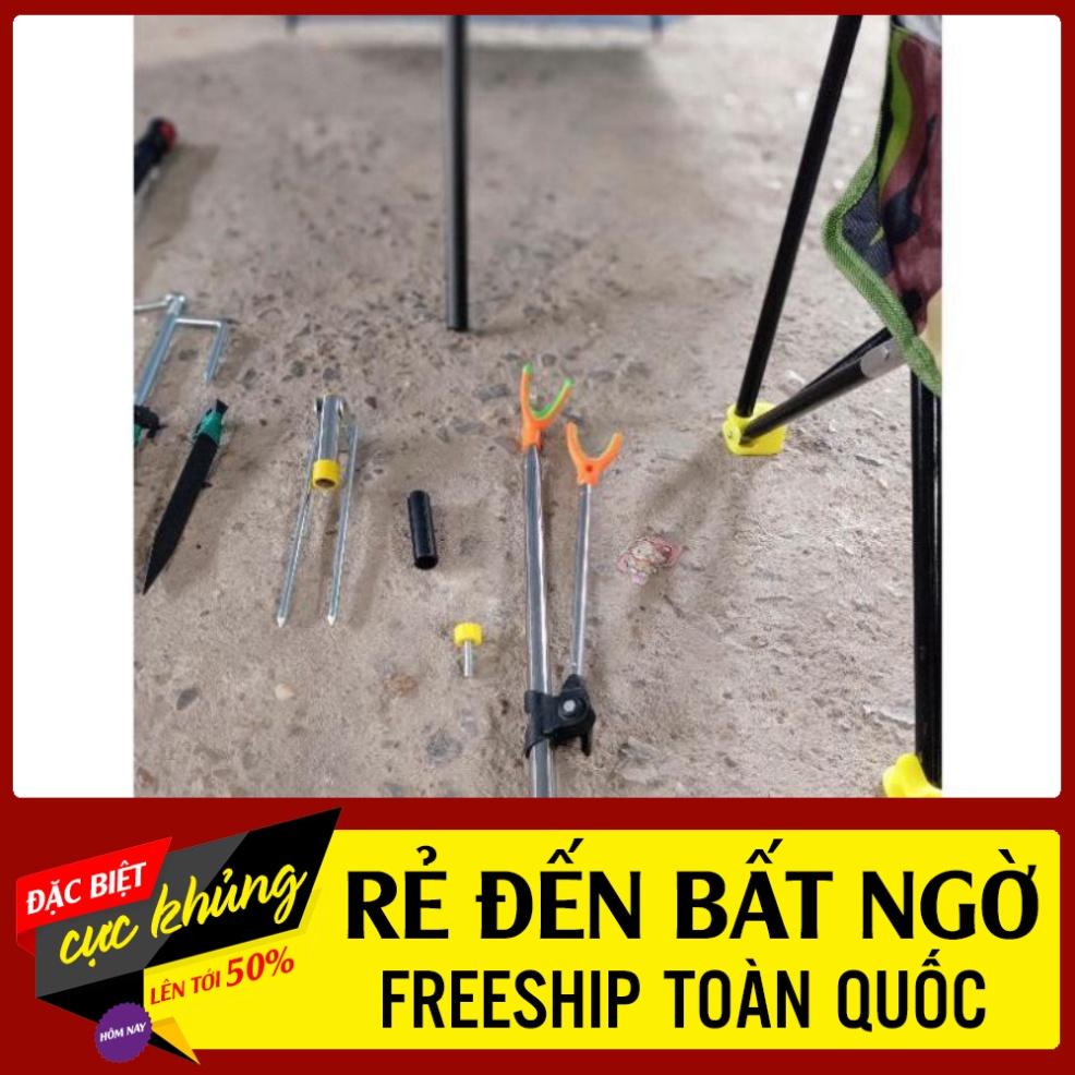 Bộ combo ghế ,chống cần,ô câu cá