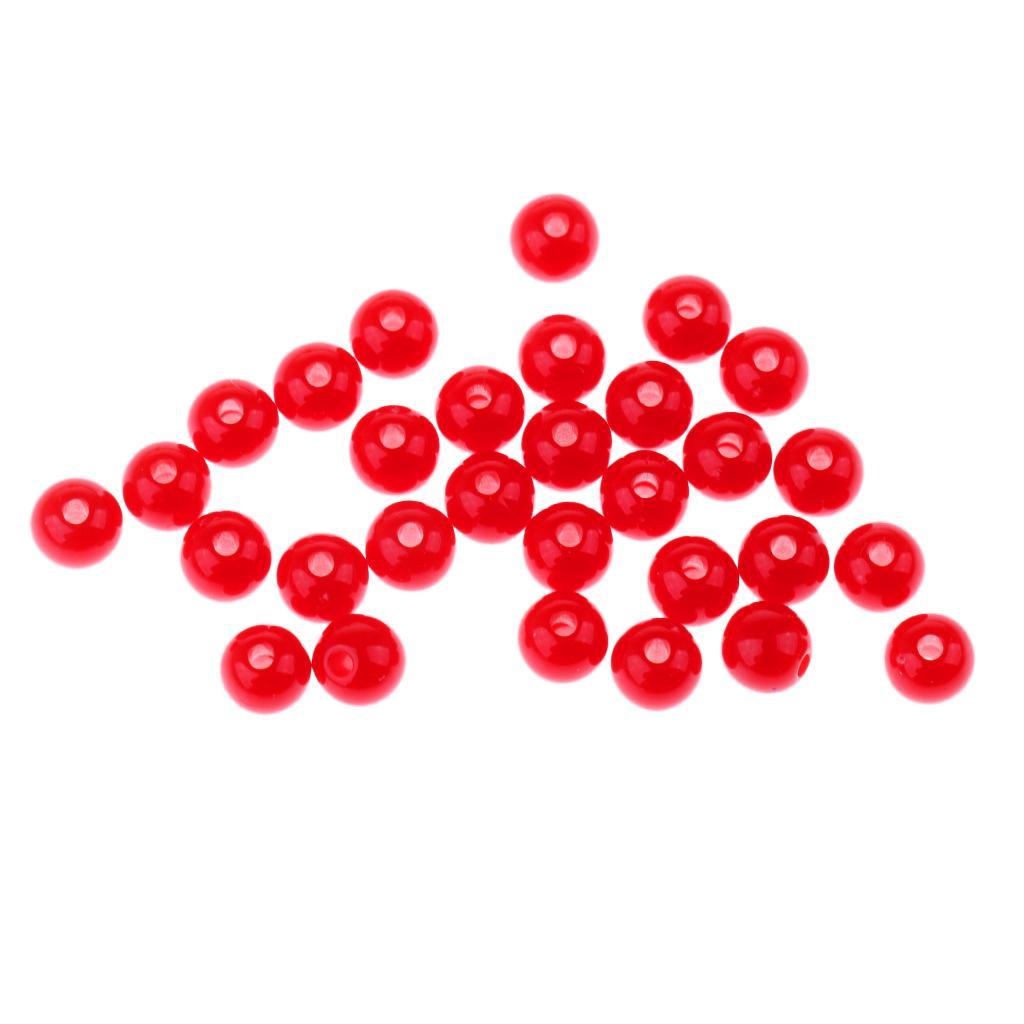 60pcs Lightweight Fishing Beads Lure Line Beads Fishing Tackle Rig 6mmTerminal Tackle