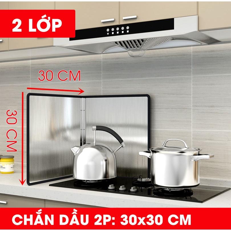 Tấm chắn dầu, chăn gió &amp; cách nhiệt inox 304 cho nhà bếp, chống bám bẩn tường nhà bếp (LZ0250