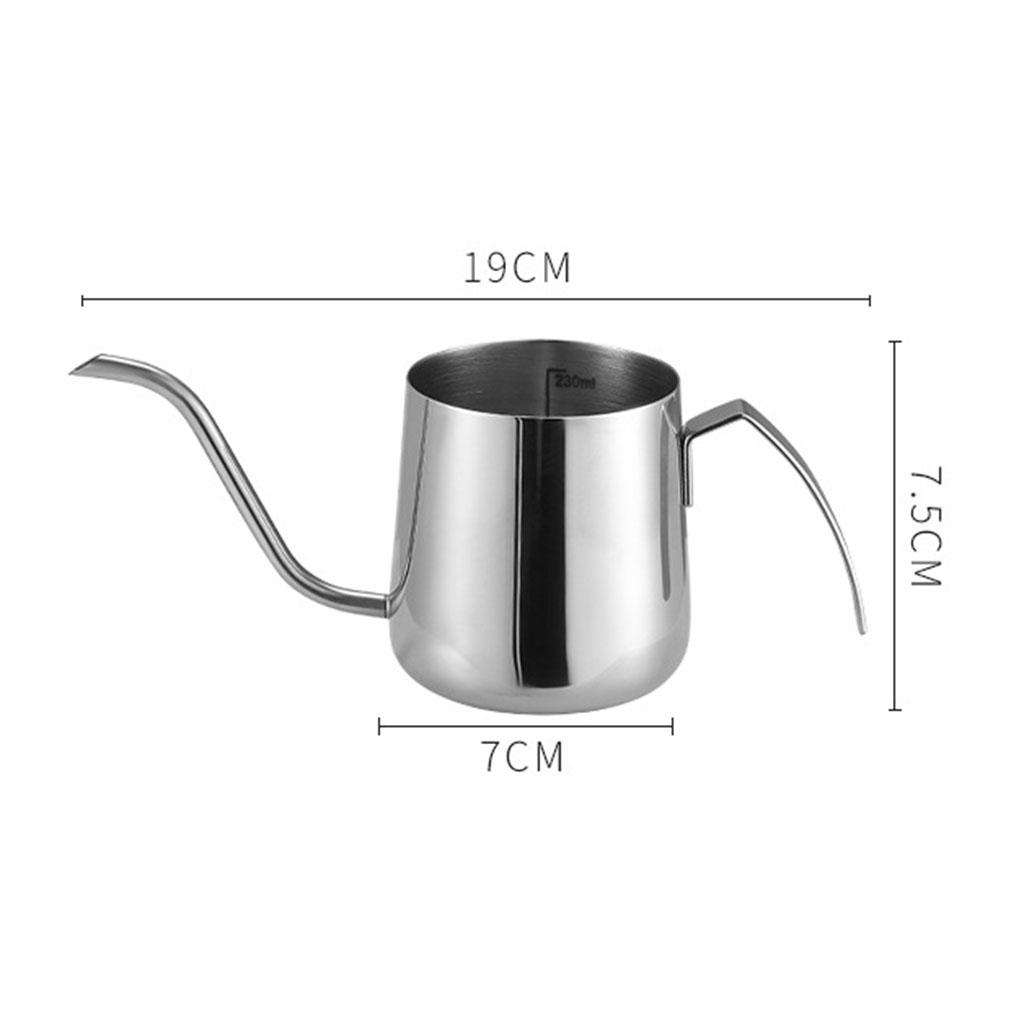 Food Grade Stainless Steel Coffee Kettle Gooseneck Coffee Pot Thin Mouth 250ml