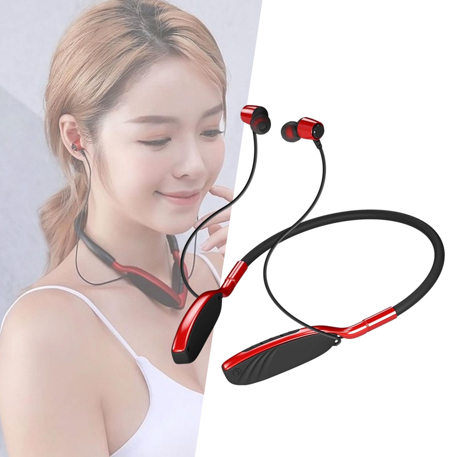 Bluetooth Headphones, V5.0 Wireless Neckband Headphones for Online Teaching, Headset Noise Cancelling with Mic