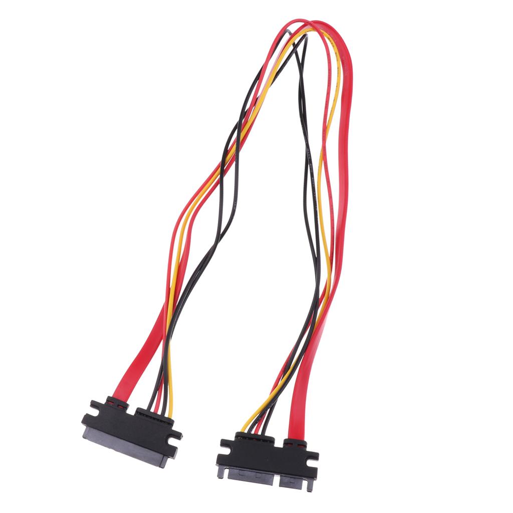 22-pin  Sata Male To Female Data And Power Combo Extension Cable 20''