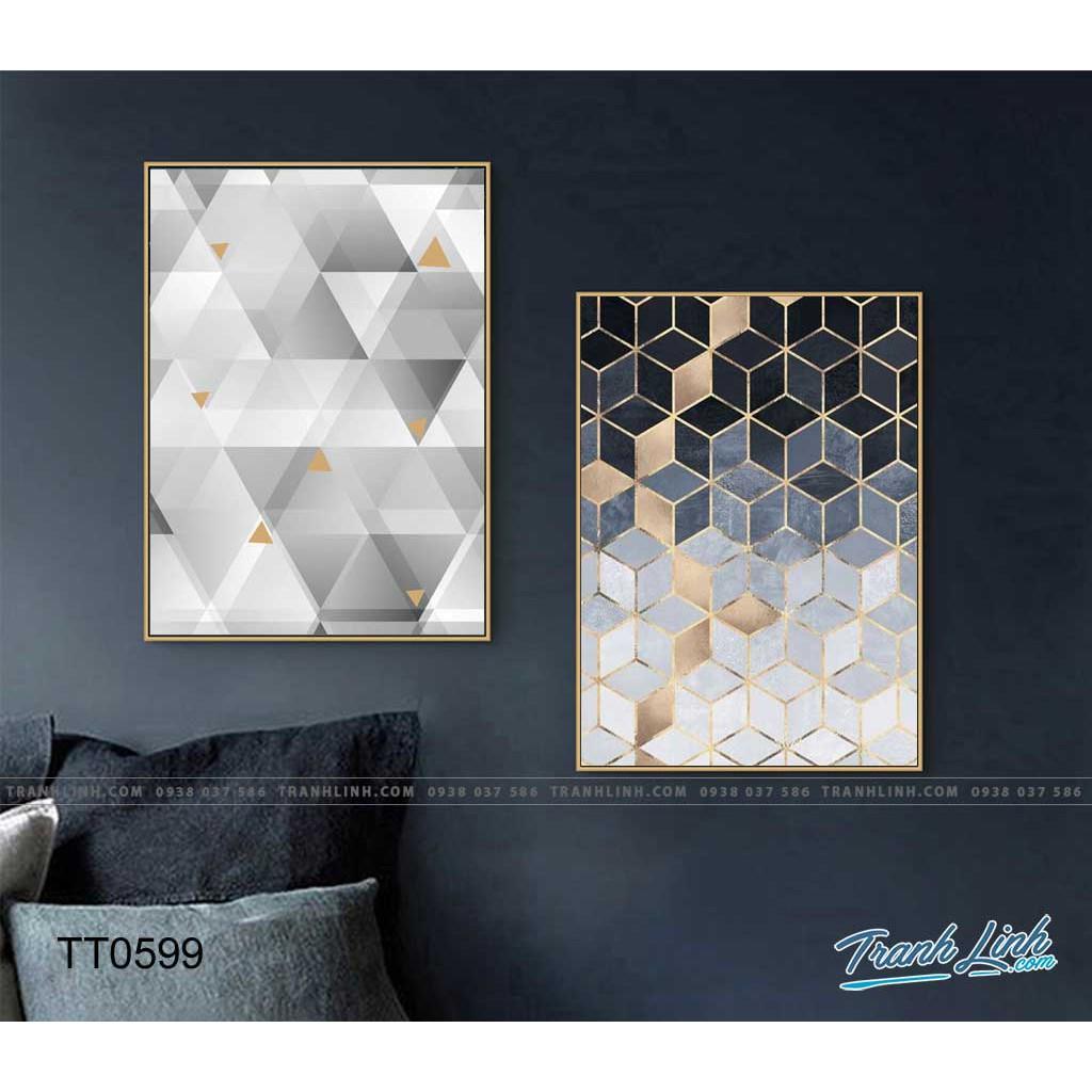 Bộ 2 tranh canvas trừu tượng