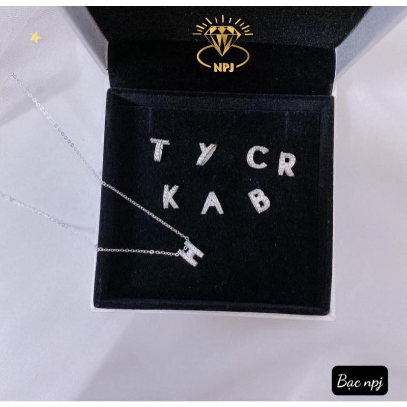 Dây chuyền Chữ cái Bạc Ta ,Vòng cổ chữ ️ XINH XẮN️ phong cách riêng biệt - Bạc Npj