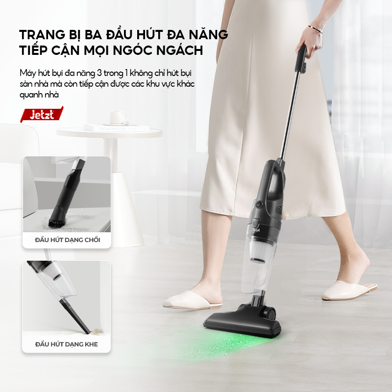 Máy hút bụi cầm tay có dây JETZT X9, lực hút 19000PA, hàng chính hãng