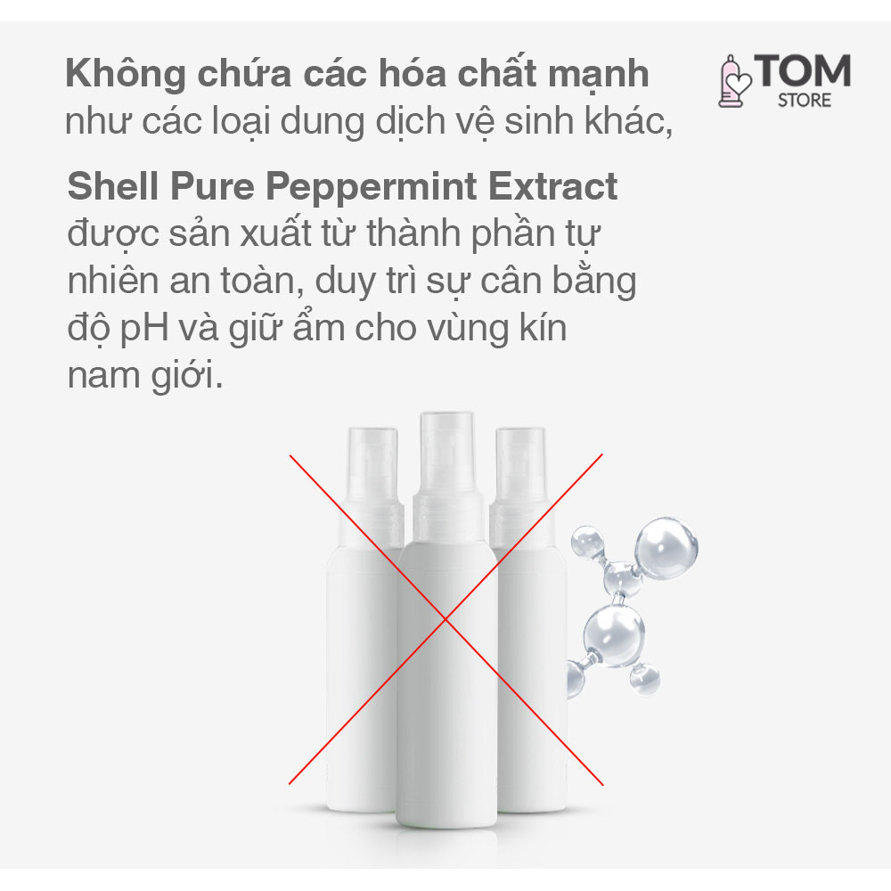 Dung dịch vệ sinh nam dạng bọt, hương thơm nam tính - Shell Masculine Scents