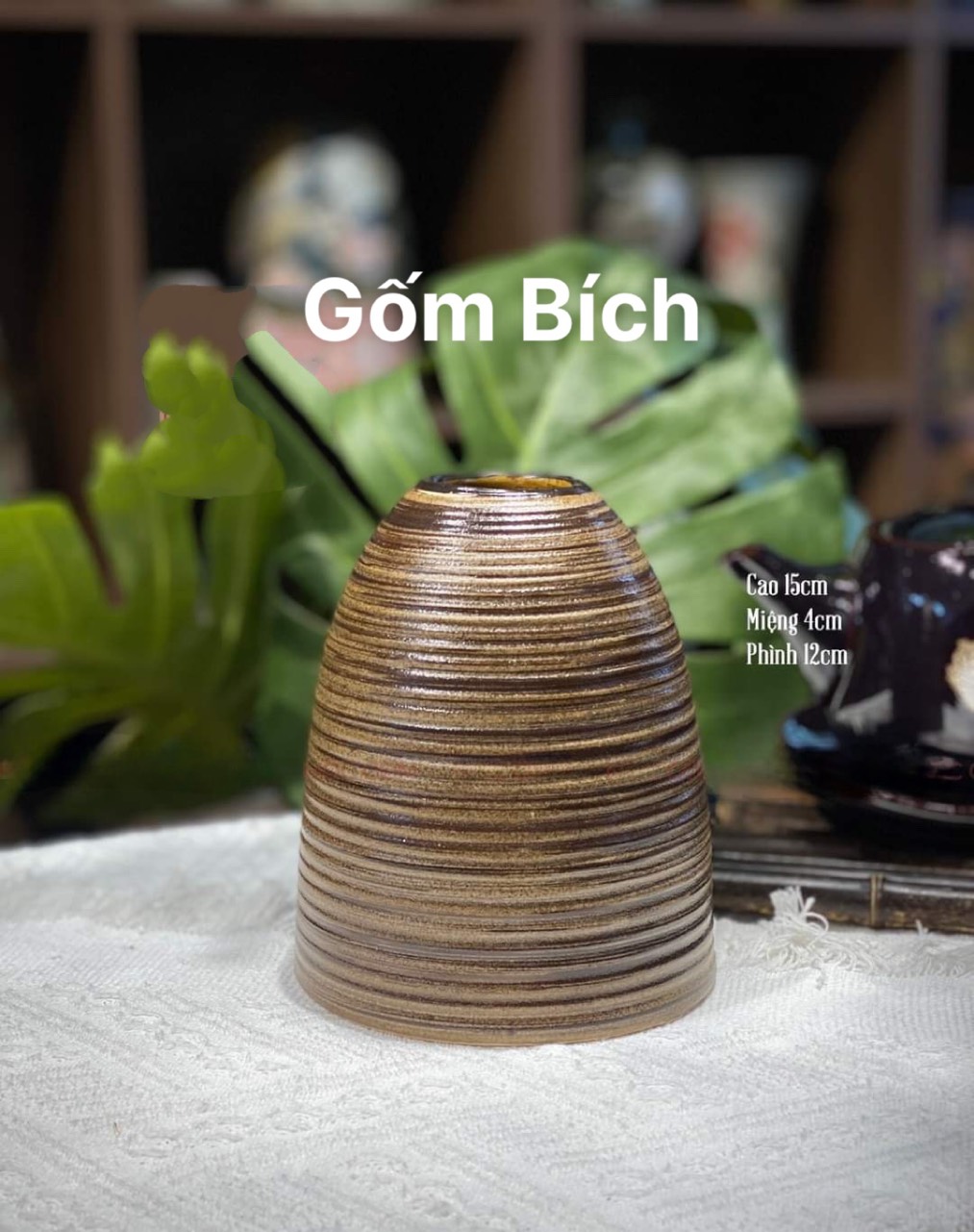 Bình Hoa Dáng Chuông Nhỏ Lọ Hoa Mini Để Bàn Decor Trang Trí Đẹp Gốm Sứ Bát Tràng - Gốm Bích