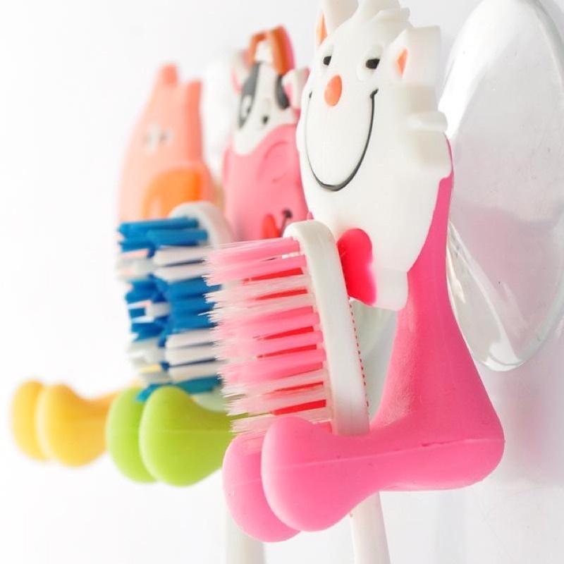 Kẹp Bàn Chải Hít Chân Không Hình Thú Dễ Thương
