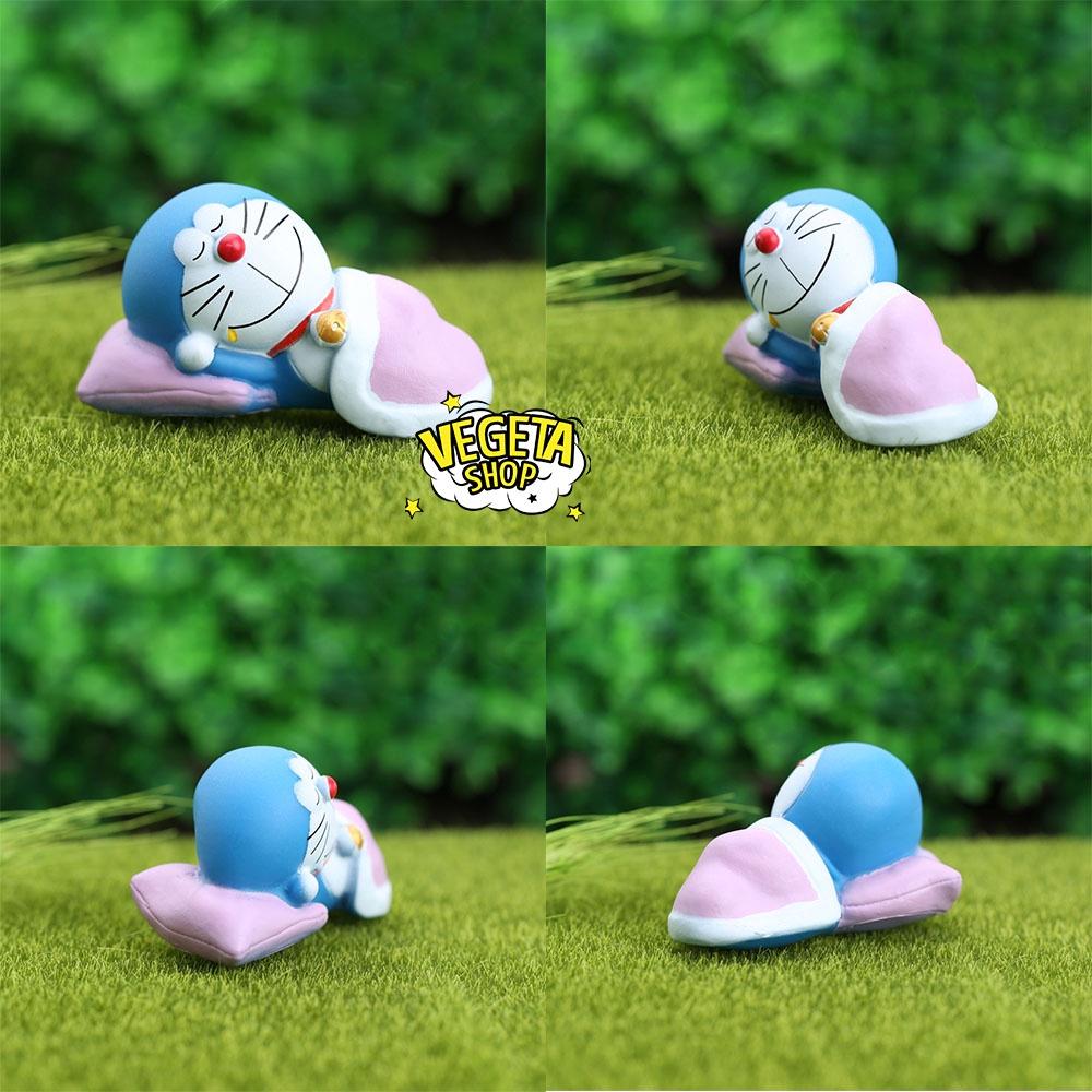 Mô hình Doraemon - Mô hình 6 tư thế Doremon cầm bánh ngồi đứng vẫy tay nằm ngủ bằng nhựa - Cao 8~10cm