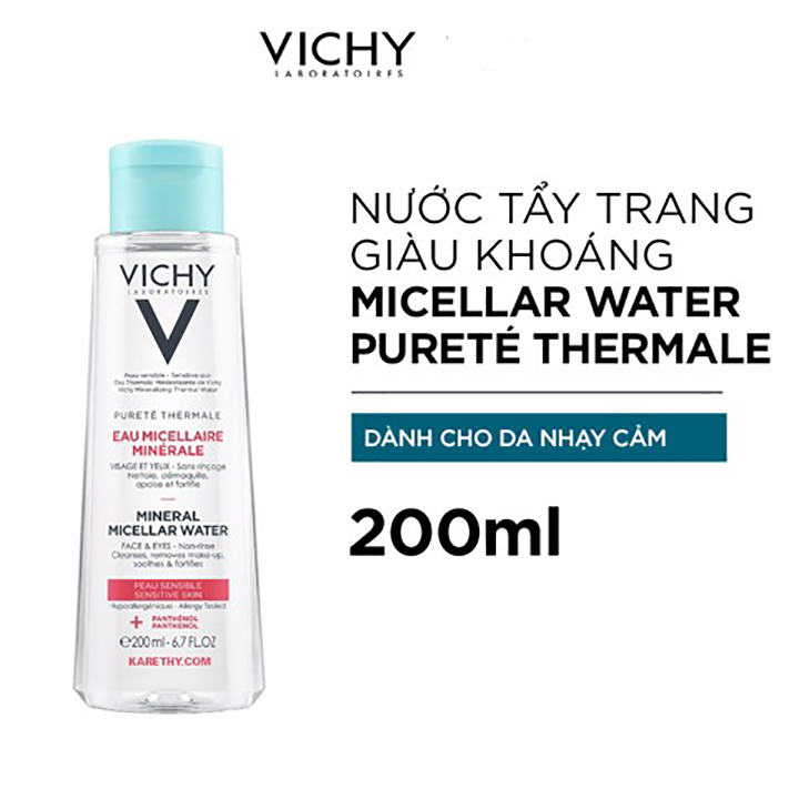 Nước Tẩy Trang Vichy Mineral Micellar Water Pureté Thermale Cho Da Nhạy Cảm 200ml