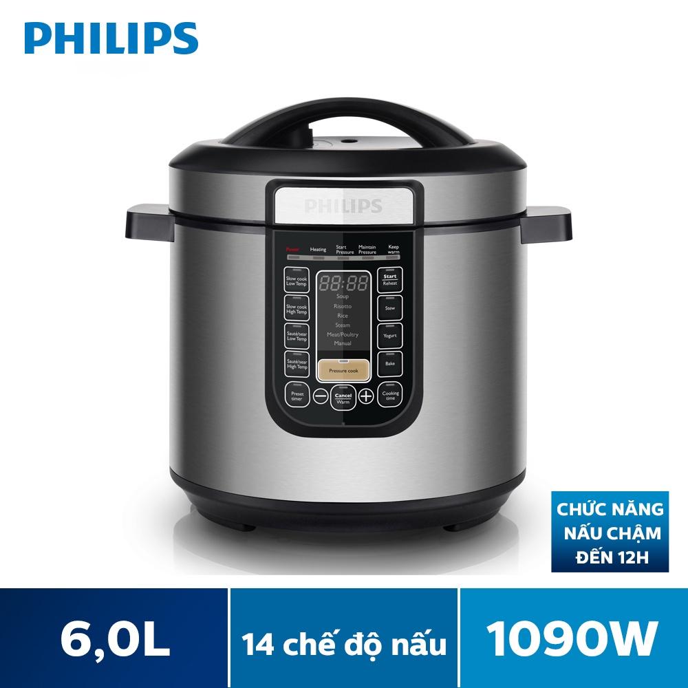 Nồi Áp Suất Điện Philips HD2137/65 - 6Lit/1090W - Hàng Chính Hãng