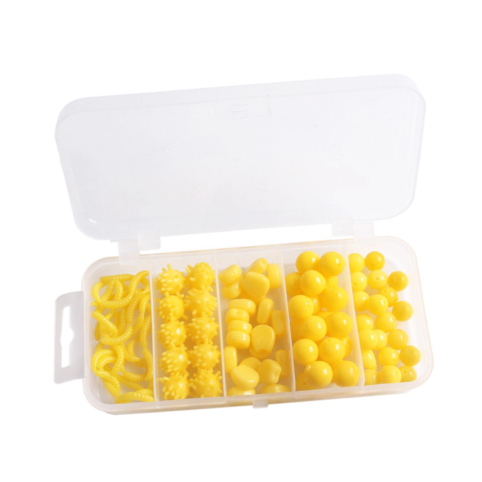 81Pcs Simulation Corn Fishing Baits Fishing Lures Floating Baits Worm Artificial Fishing Tackles Soft Lures Set for Salmon Bass