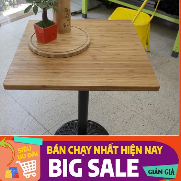 Mặt bàn vuông 50cm gỗ tre ghép thanh - higland coffe