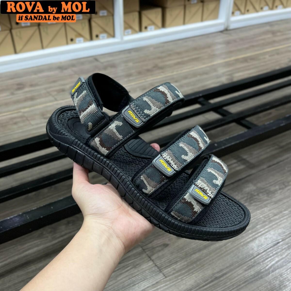 Sandal nam 3 quai dán xé hiệu Rova RV39-1Br