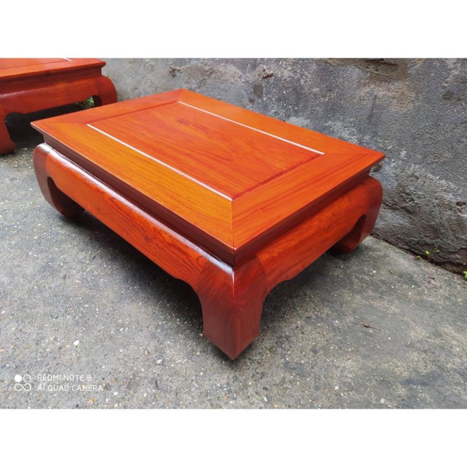 Bàn ô sin, bàn trà cơm bằng gỗ hương 40x60 cao18cm