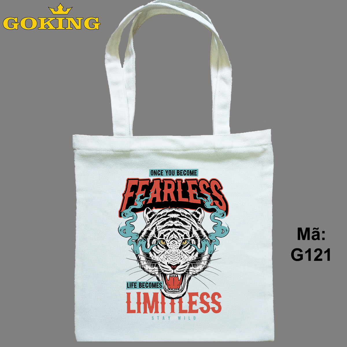 Túi xách, Once you become fearless life becomes limitless, mã G121. Quà tặng cao cấp cho gia đình, nam nữ cặp đôi, hội nhóm, doanh nghiệp