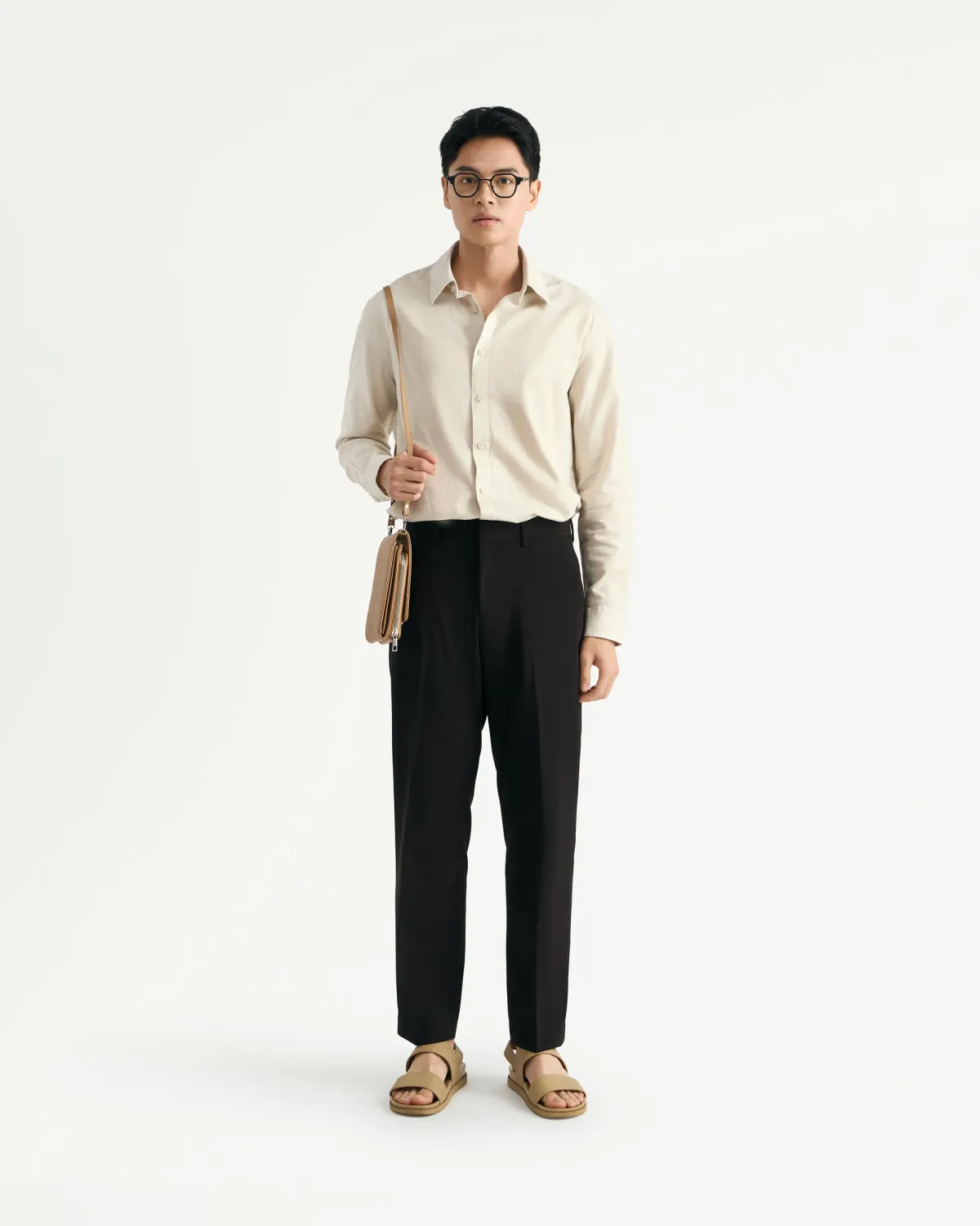 Quần vải / Quần tây màu đen nam Form Slim - RT 10S25PFO002 | ROUTINE CÀ MAU